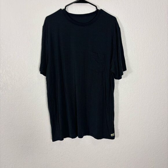 Vuori Other - Vuori Black with Grey Striped Linear Tech Pocket Tshirt Size XL